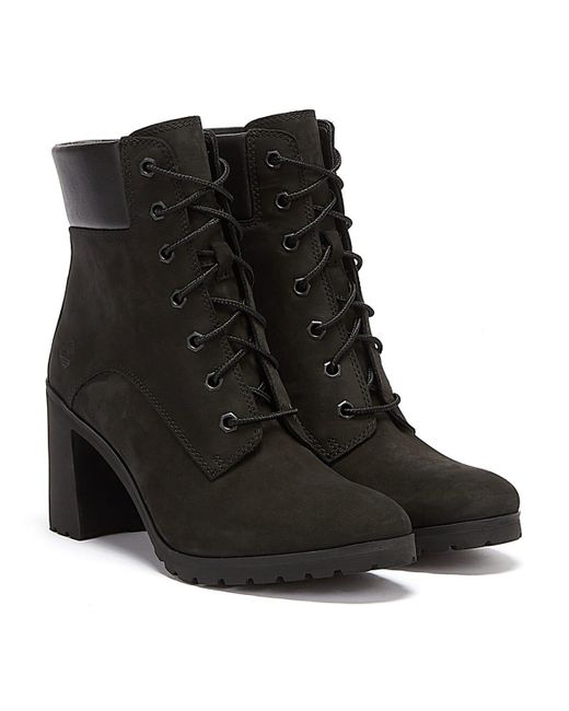 allington 6 inch lace boots black