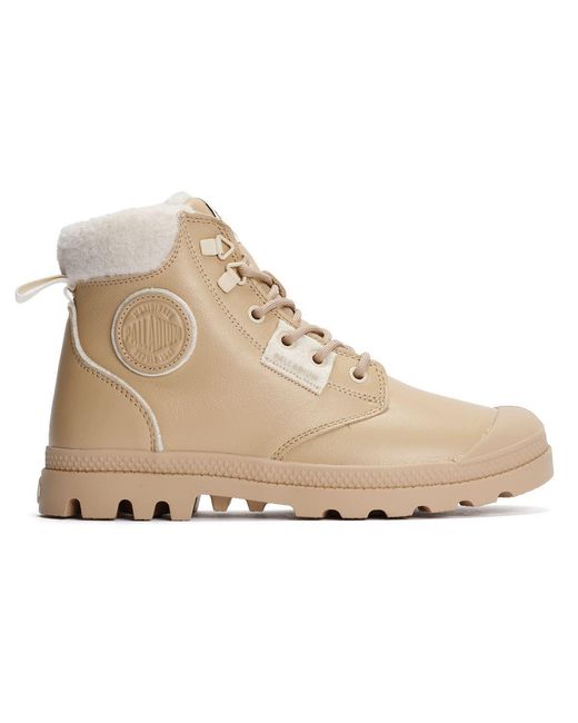 Palladium Natural Pampa Hi Snow Warm Leather Cuban Sand Boots