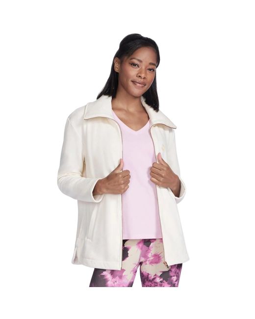 Skechers White Go Snuggle Tunic Jacket Jacket