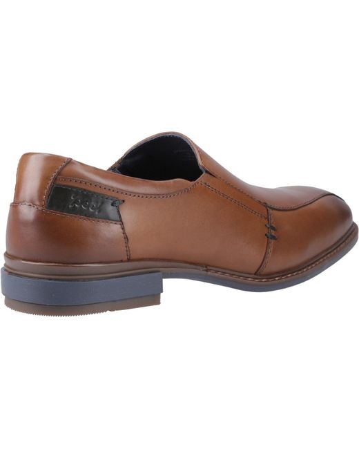 Pod Brown Spear Leather Cognac Slip-On Shoes for men