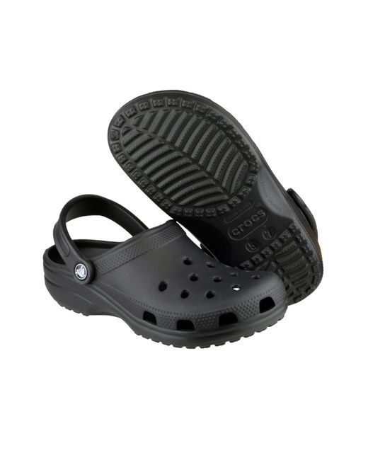 CROCSTM Black Classic Croslite Rubber Clogs