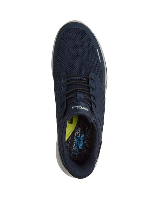 Skechers Blue Slade Luther Synthetic Mesh Trainers for men