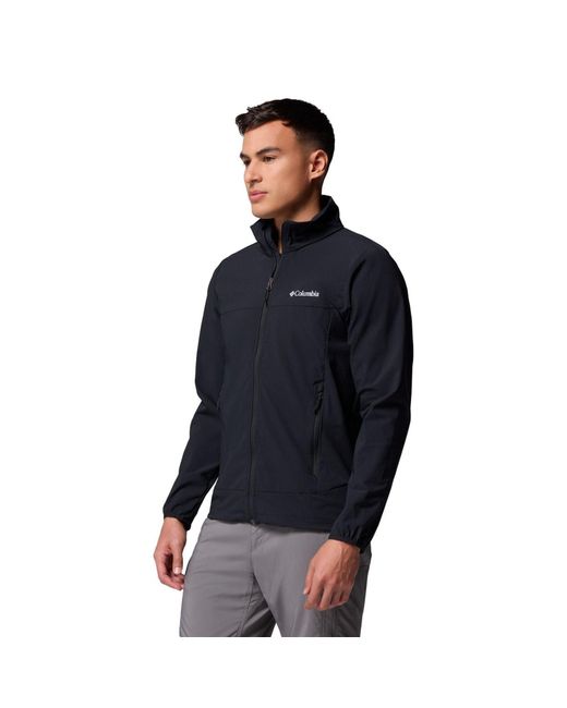 Columbia Blue Heather Canyon Ii Jacket Softshell Jacket for men