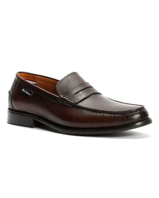 Ben Sherman Hester Leather Men's Brown Loafers - Uk 12 for men