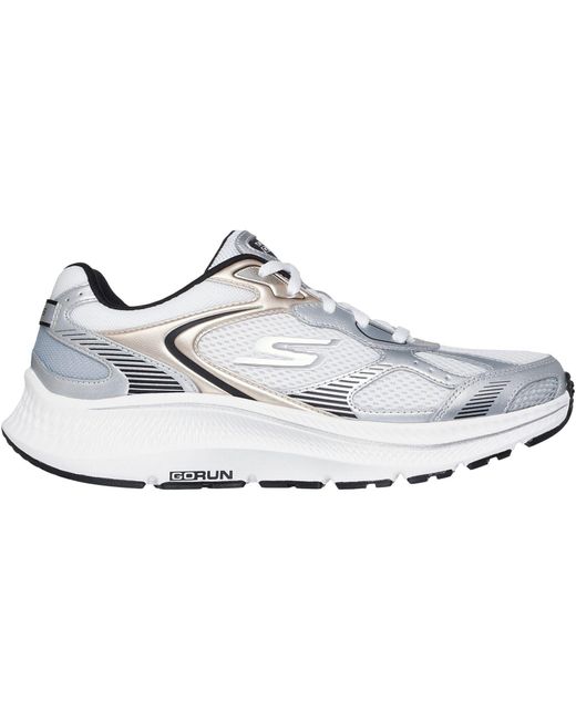 Skechers Gray Go Run Consistent 2.0 Volt Leather Trainers