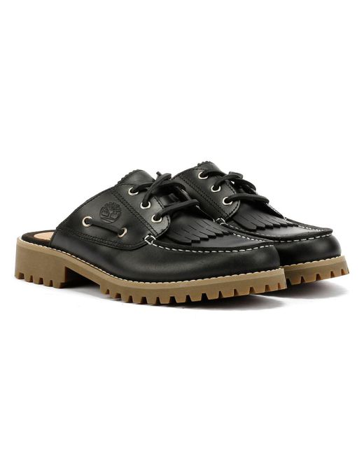 Timberland Black Noreen Leather Mules