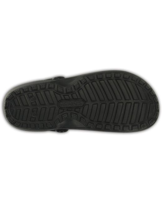 CROCSTM Black Classic Lined Synthetic Clogs