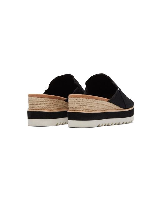 TOMS Black Diana Mule Wedges