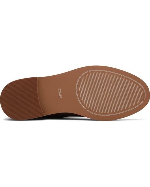 TOMS Brown Charlie Leather Chestnut Flat Chelsea Boots