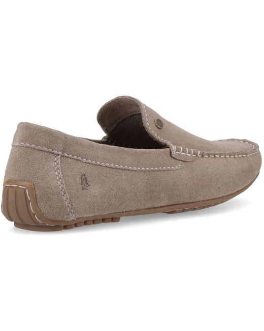 Hush Puppies Gray Ralph Suede Leather Taupe Loafers for men