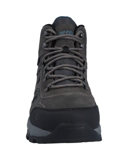 Hi-tec Black Bandera Expedition Leather Dark Gull/Harbour Mist Hiking Boots for men
