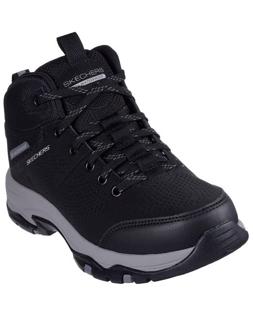 Skechers Blue Trego Trail Destination Synthetic /Charcoal Hiking Boots