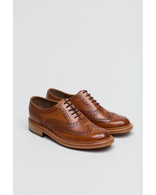 Ben Sherman Sugarman Brogue Leder Schnürschuhe in Brown für Herren