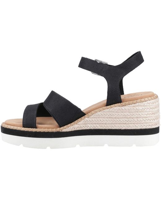 TOMS Black Darya Synthetic Sandals