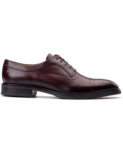Base London Brown Lapel Leather Bordo Oxford Shoes for men