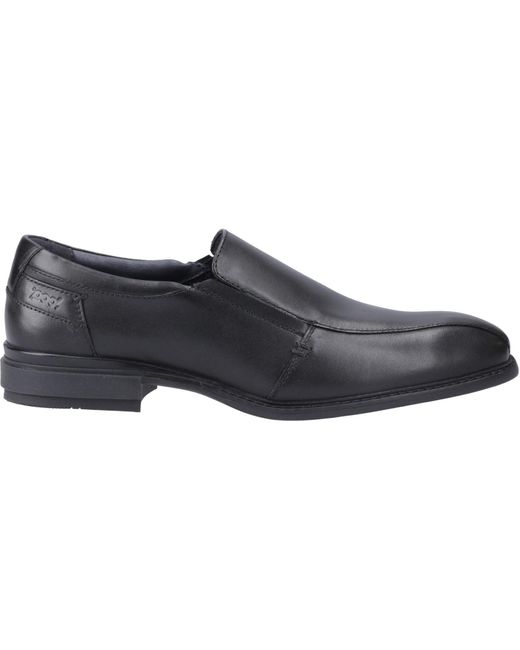 Pod Black Spear Leather Slip-On Shoes for men