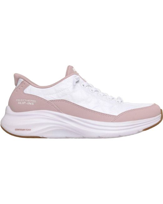 Skechers White Contour Foam Cozy Fit Trainers