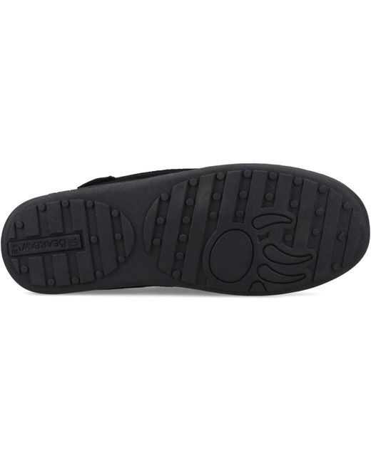 BEARPAW Black Brian Suede Slippers for men