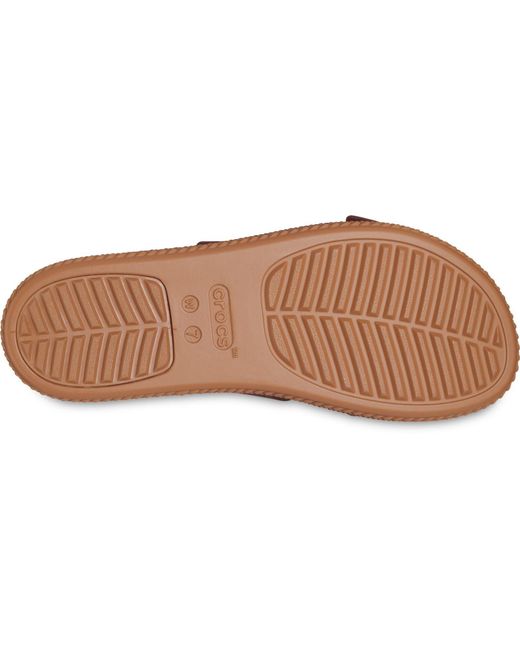 CROCSTM Brown Brookly Buckle Low Synthetic Dark Clay Sandals