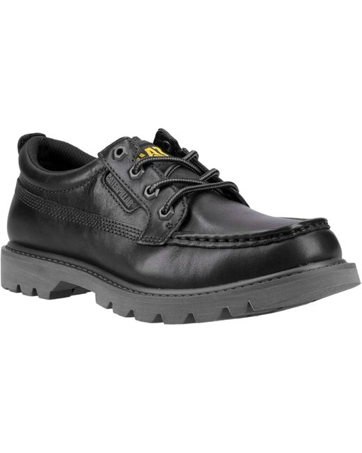 Caterpillar Black Colorado Moc Toe Low Leather Lace-Up Shoes for men