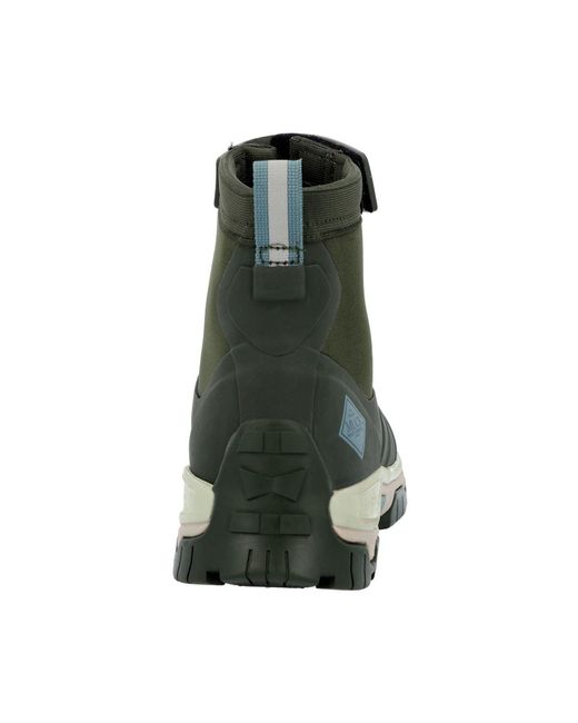 Muck Boot Green Apex Mid Zip Rubber Wellington Boots