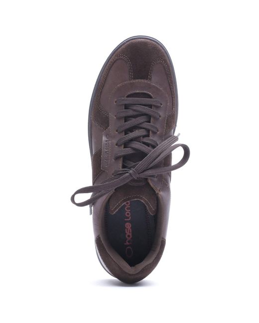 Base London Brown Tommo Leather Trainers for men