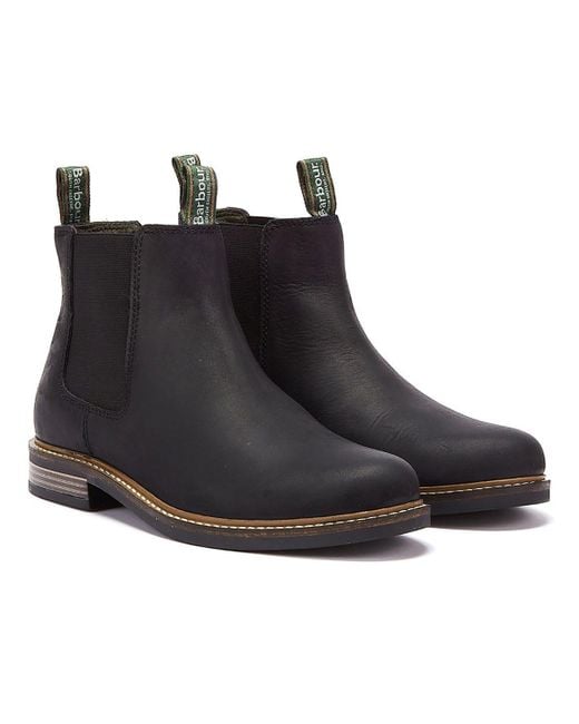 barbour black boots