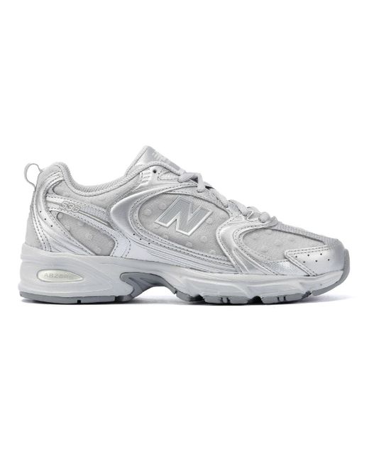 New Balance Gray 530 Raincloud Metalic Trainers