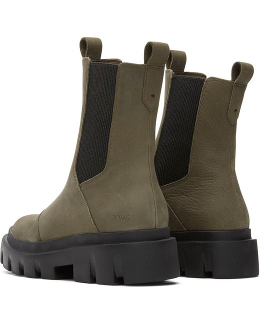 TOMS Black Rowan Leather Boots
