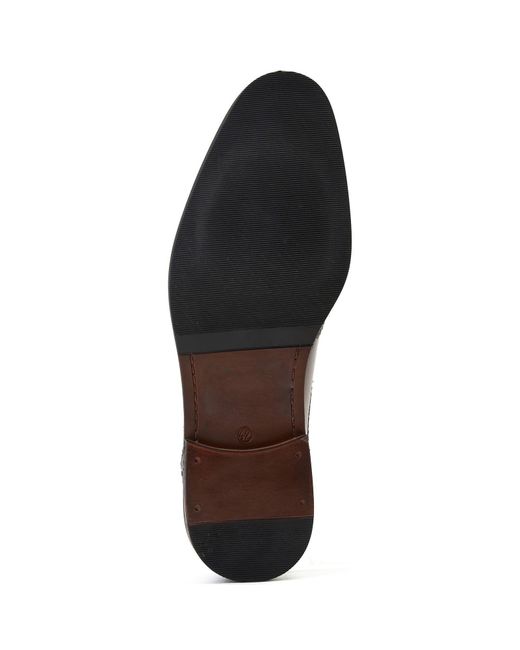 Base London Brown Sleeve Leather Lace-Up Shoes for men
