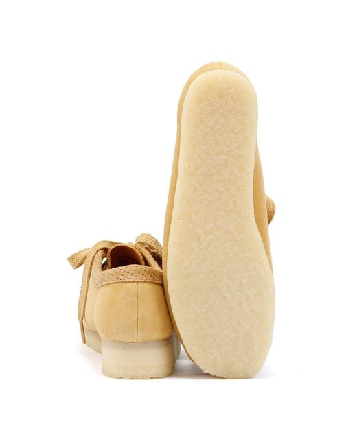 Clarks Yellow Wallabee Suede Golden Tan Shoes