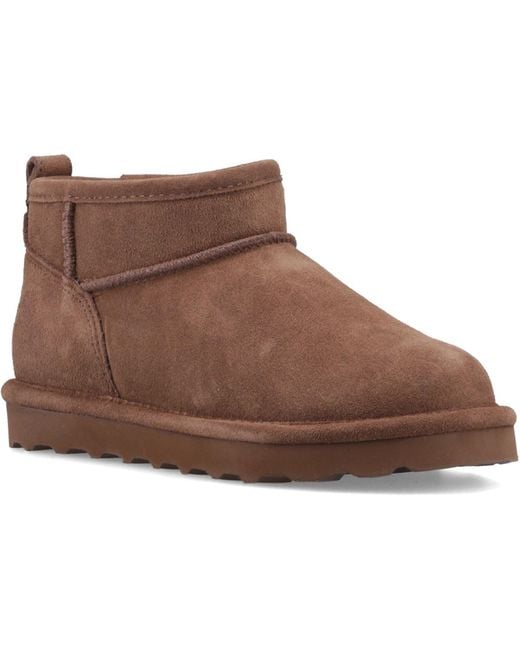 BEARPAW Brown Shorty Suede Cocoa Winter Ankle Boots