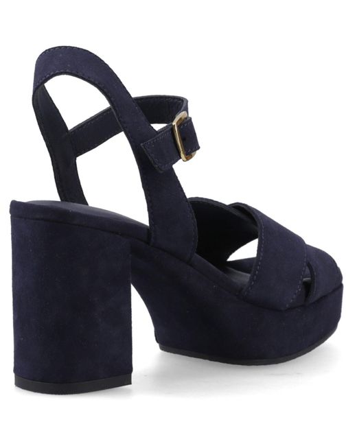 Hush Puppies Blue Ophelia Suede Sandals