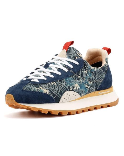 Flower Mountain Blue New Asuka Waves Trainers