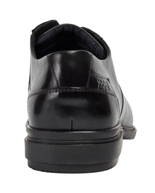 Pod Black Savage Leather/Textile Lace-Up Shoes for men