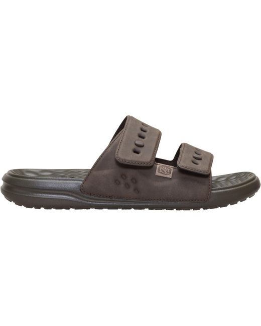 HeyDude Brown Wave 2 Strap Polyurethane Major Sandals for men