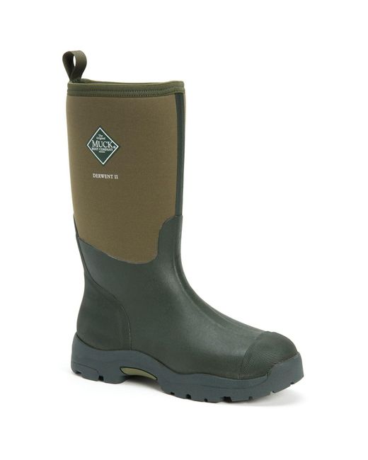 Muck Boot Green Derwent Ii Rubber Moss Wellington Boots