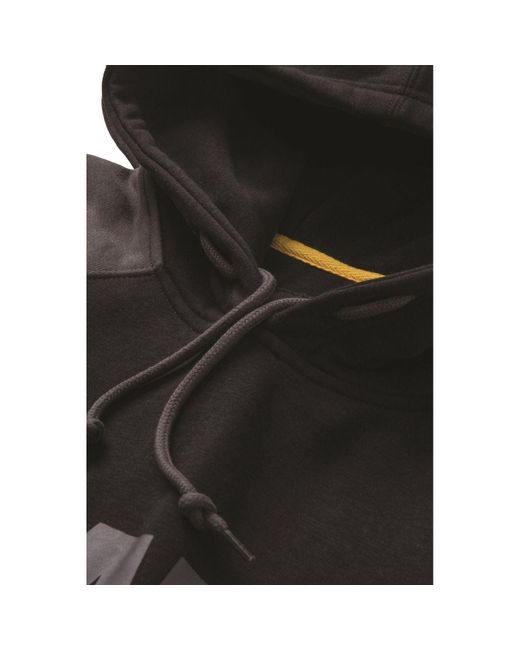 Caterpillar Black Raglan Cotton Hooded Sweatshirt for men
