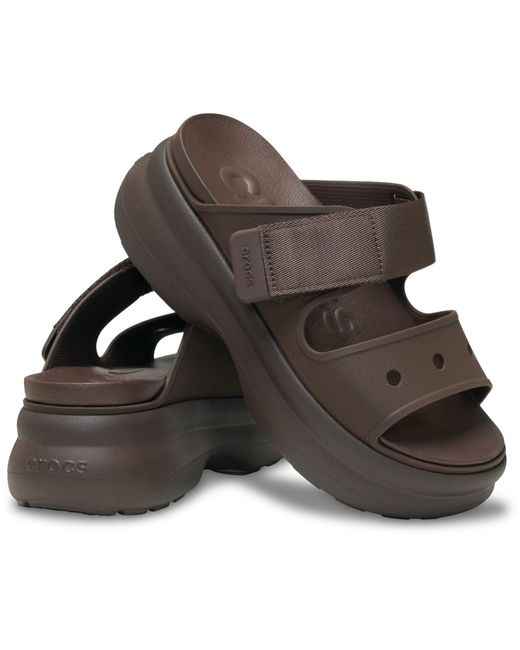 CROCSTM Brown Soho Two Strap Eva Coffee Sandals
