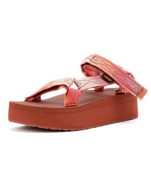 Flatform Universal Sandali Rossi Da Donna di Teva in Red
