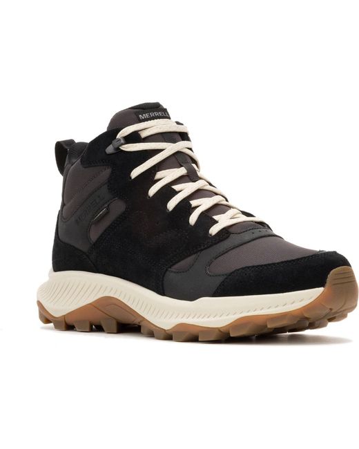 Merrell Black Tempo Sol Mid Suede Coal Hiking Boots