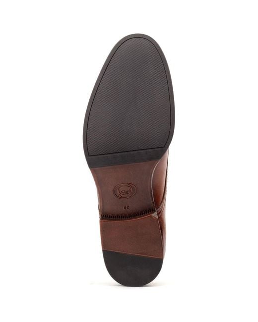 Base London Brown Faraday Leather Burnt Shoes for men