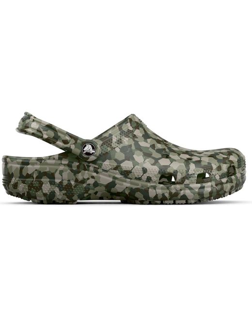 CROCSTM Green Classic Confetti Eva Army Clogs for men