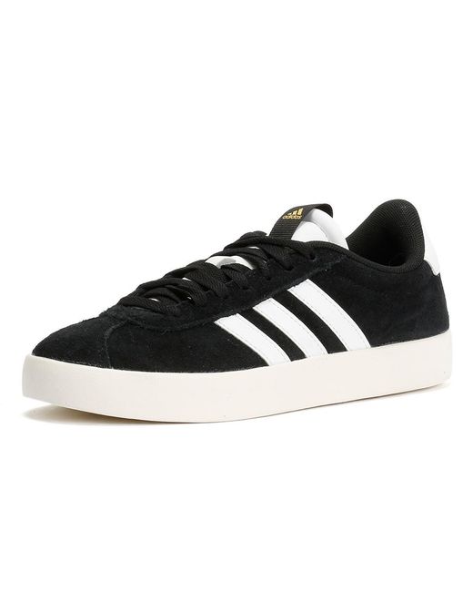 Adidas Black Vl Court 3.0 Leather Trainers