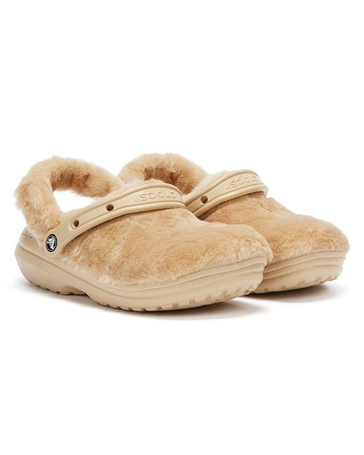 CROCSTM Pink Classic Fur Sure Chai Clogs