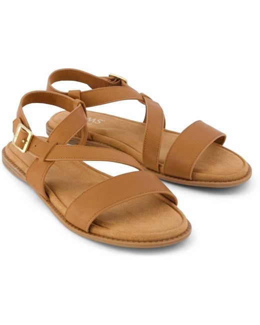 TOMS Brown Mar Leather Sugar Sandals
