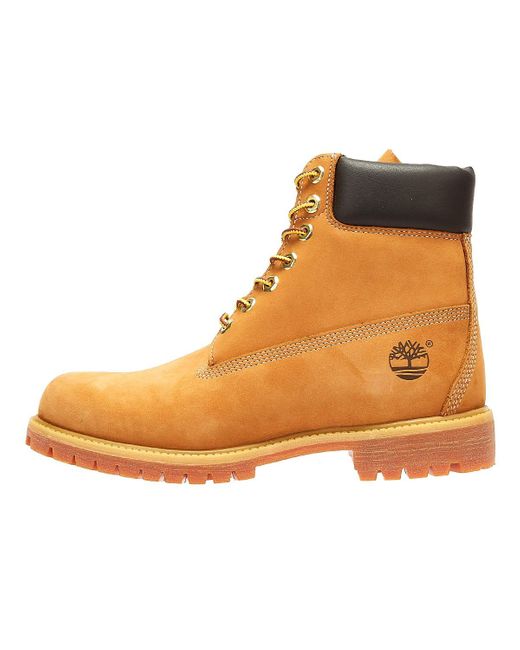 timberland mens wheat premium 6 inch nubuck leather boots