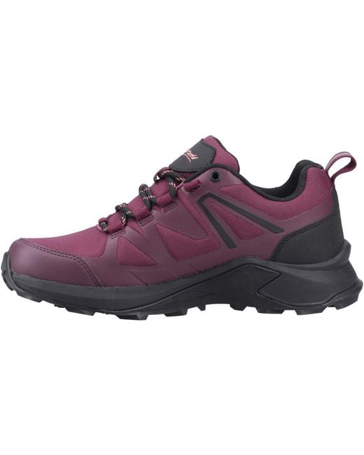 Cotswold Purple Horton Low Textile Burgundy Hiking Shoes