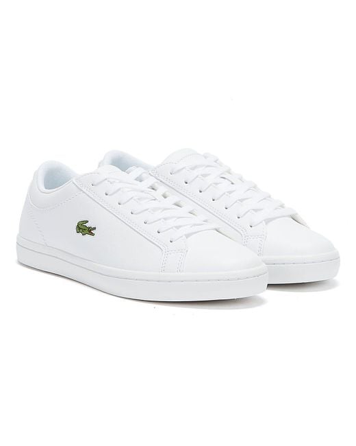 lacoste women's straightset leather sneakers