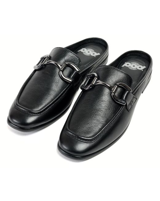 Pod Black Mila Leather Mules